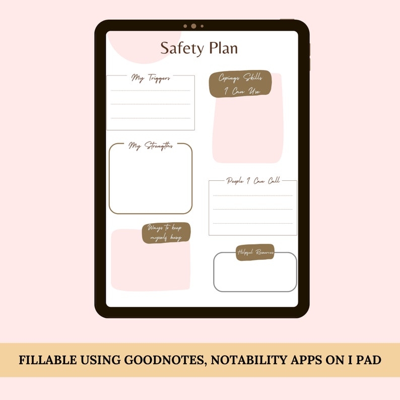 safety plan template for therapist
