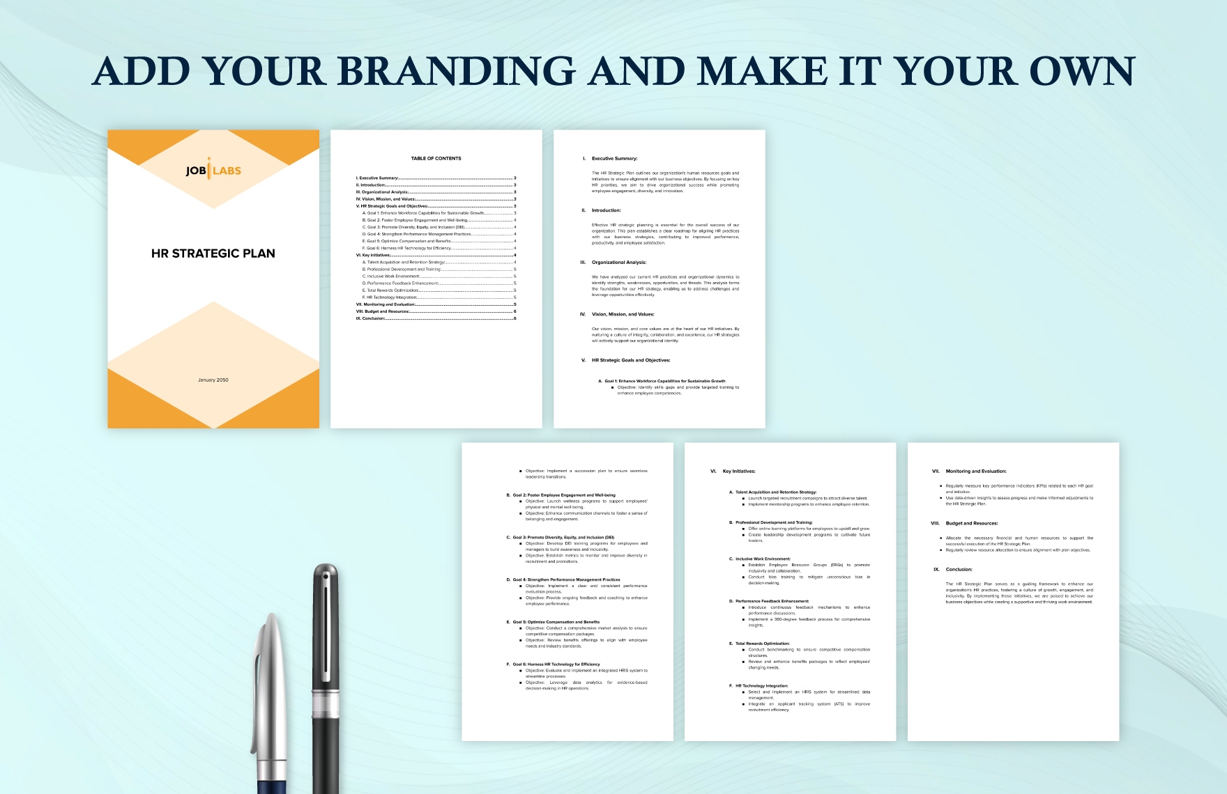 Sample HR Strategic Plan Template In Word PDF Google Docs Download 