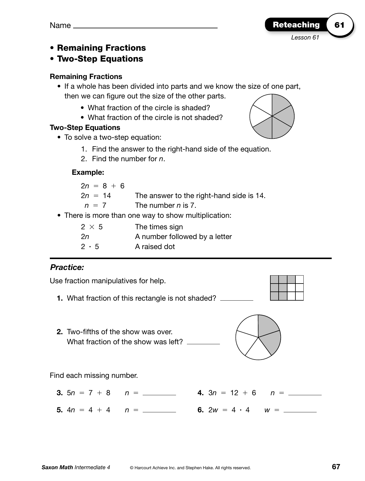 saxon math 7 6 tests and worksheets pdf
