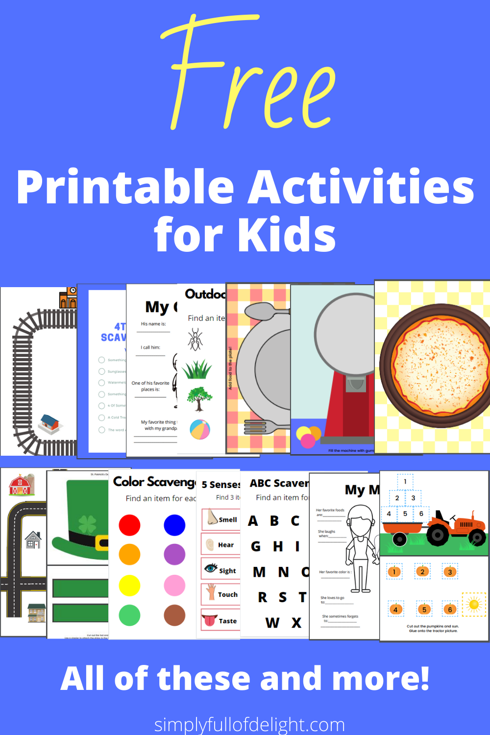 Screen Free Activities Printable Activities For Kids Preschool 