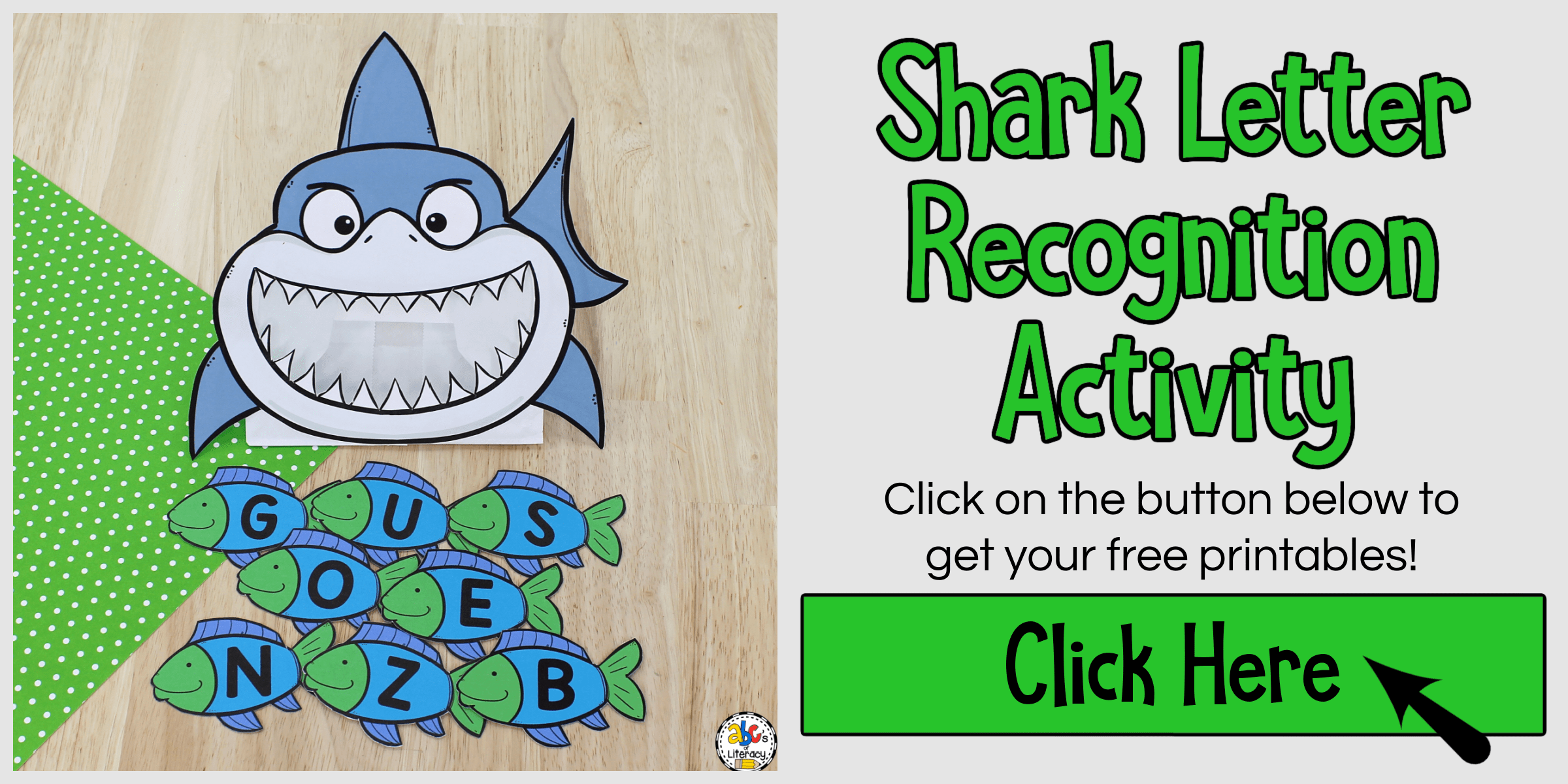 Shark Letter Recognition Activity For Preschoolers Free Printables In
