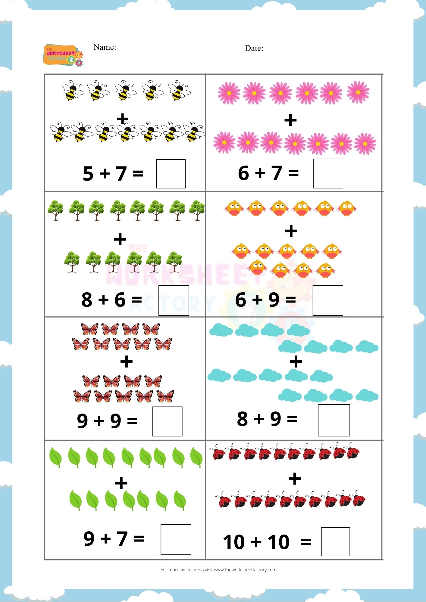 math worksheets simple addition