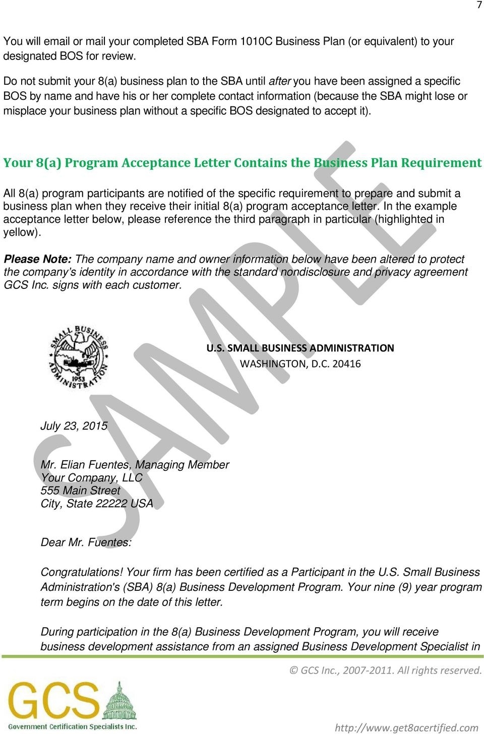 small business administration business plan template