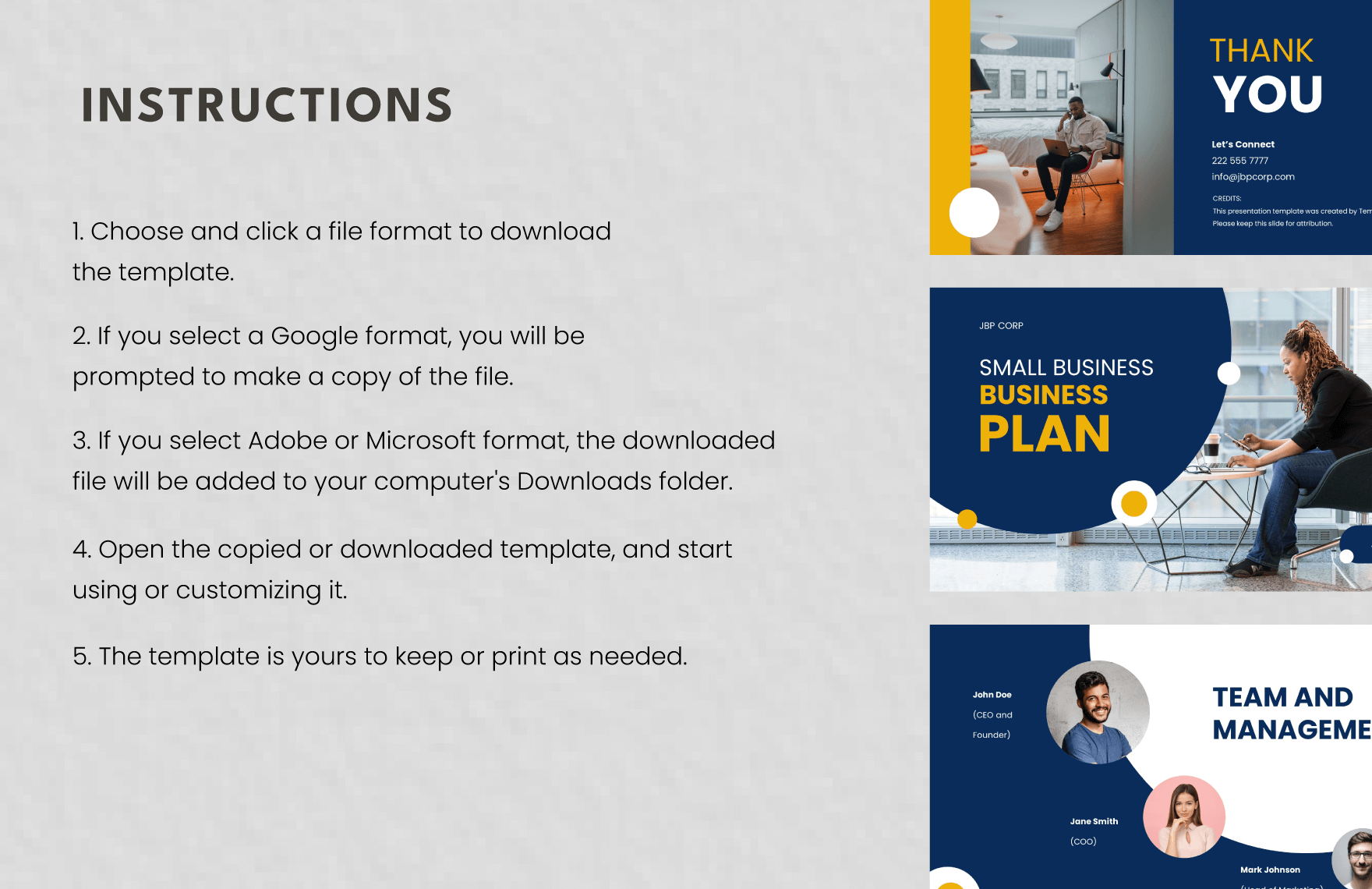 Small Business Business Plan Template In PowerPoint PDF Google Slides 
