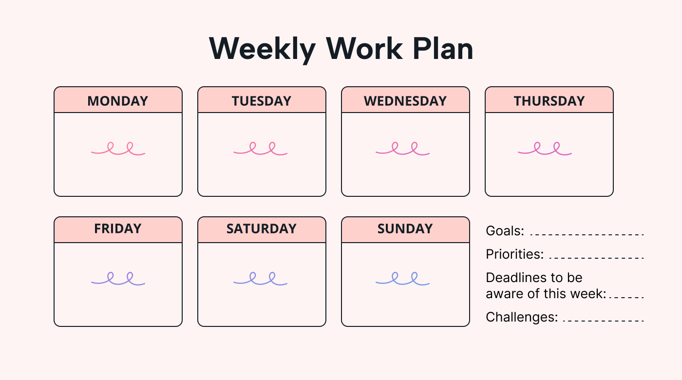 Smart Weekly Work Plan Template To Strategize Your Week Motion