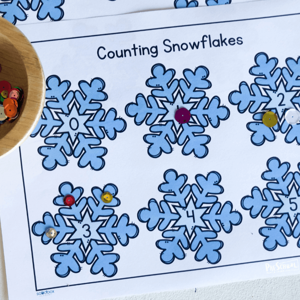 snow math worksheets