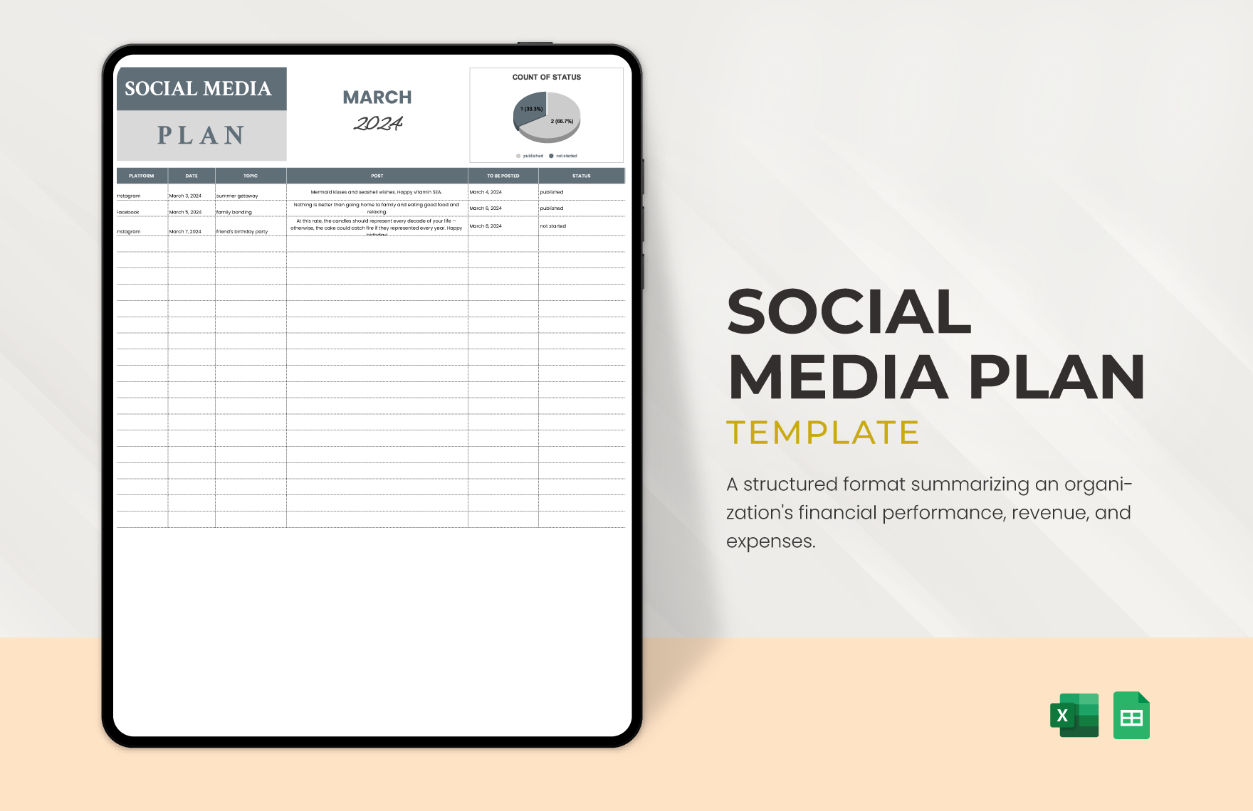 Social Media Templates In Excel FREE Download Template
