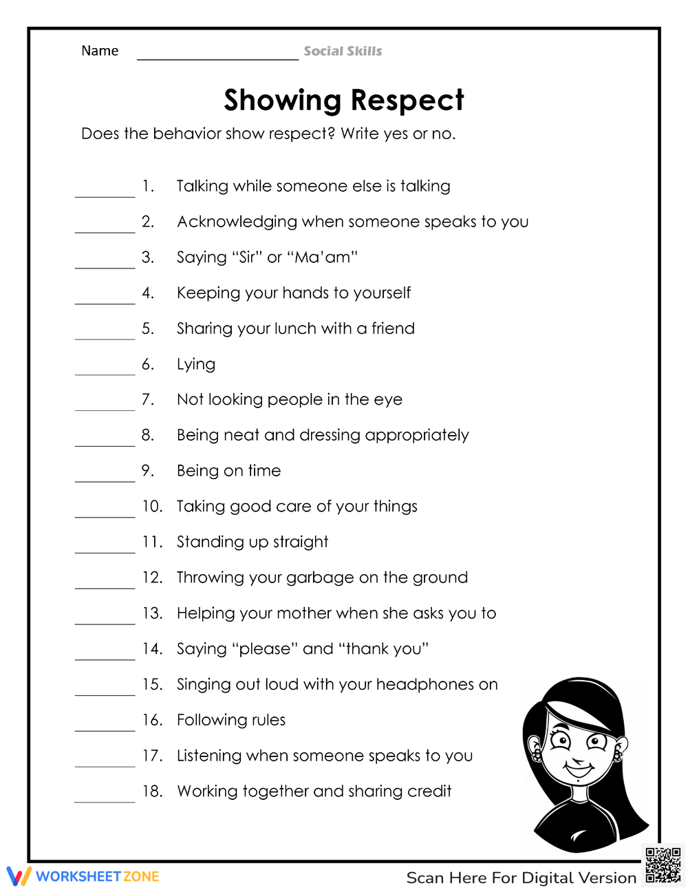 free printable social skills activities worksheets