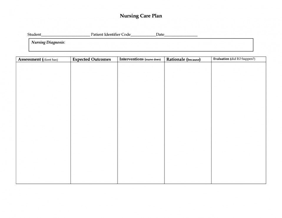 Social Work Care Plan Template Blank Nursing Care Plan Template 28