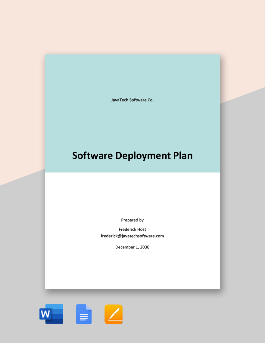 deployment plan template word