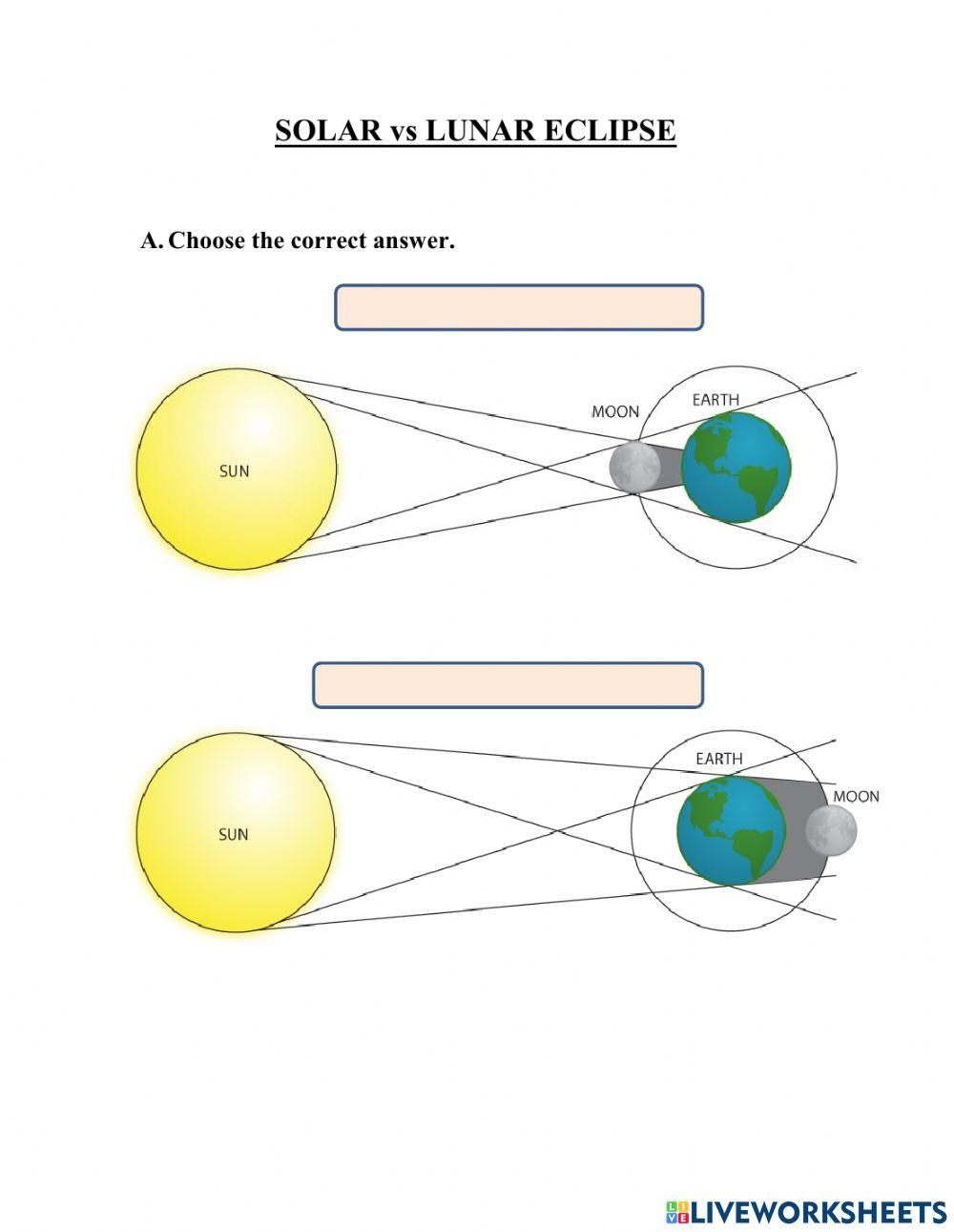 solar eclipse math worksheet