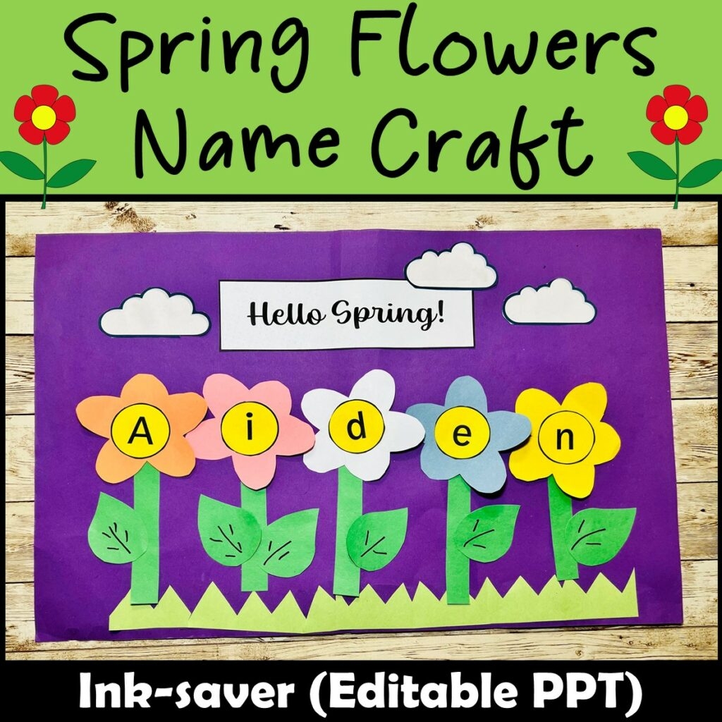 Spring Craft Spring Flowers Name Craft Activities Made By Teachers