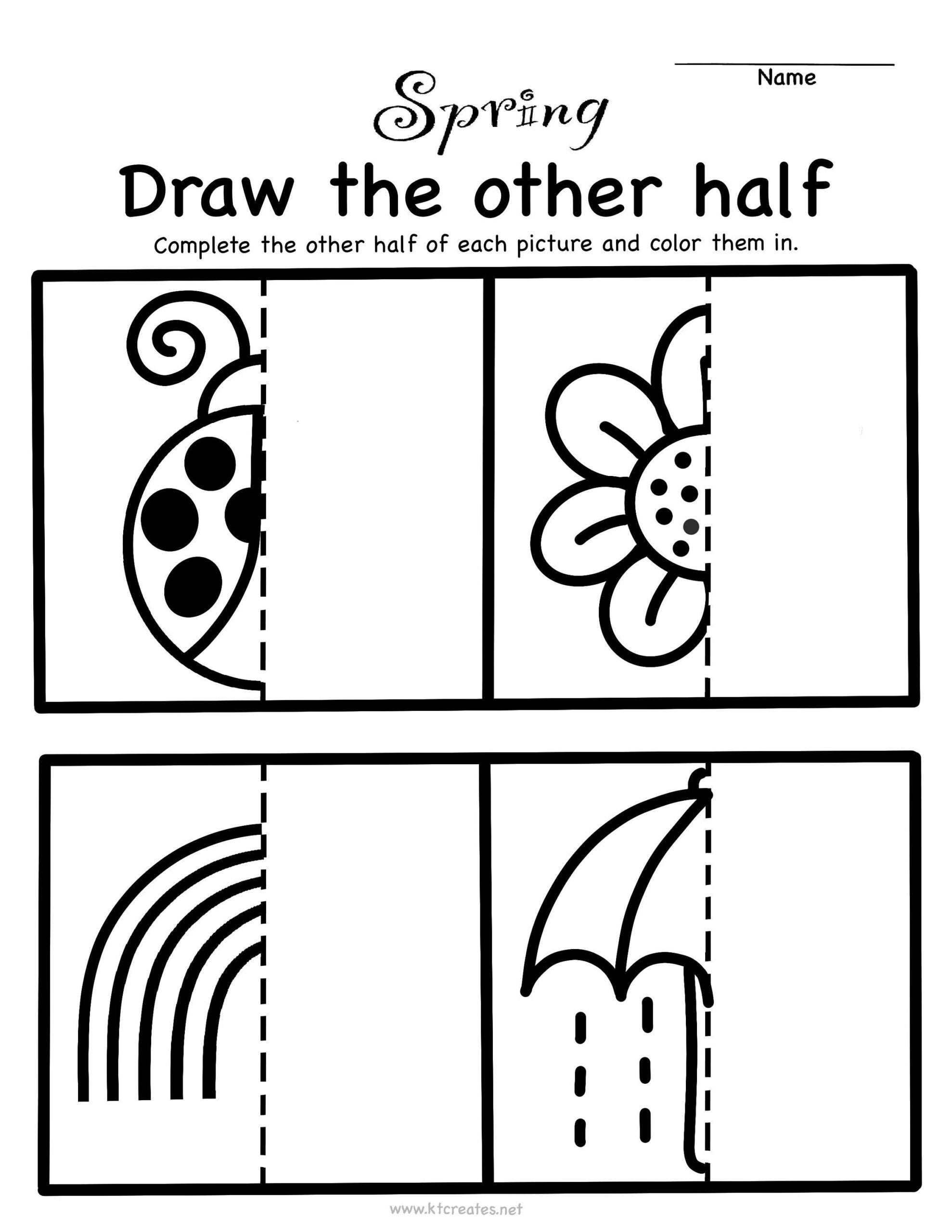 draw the other half of the picture printables