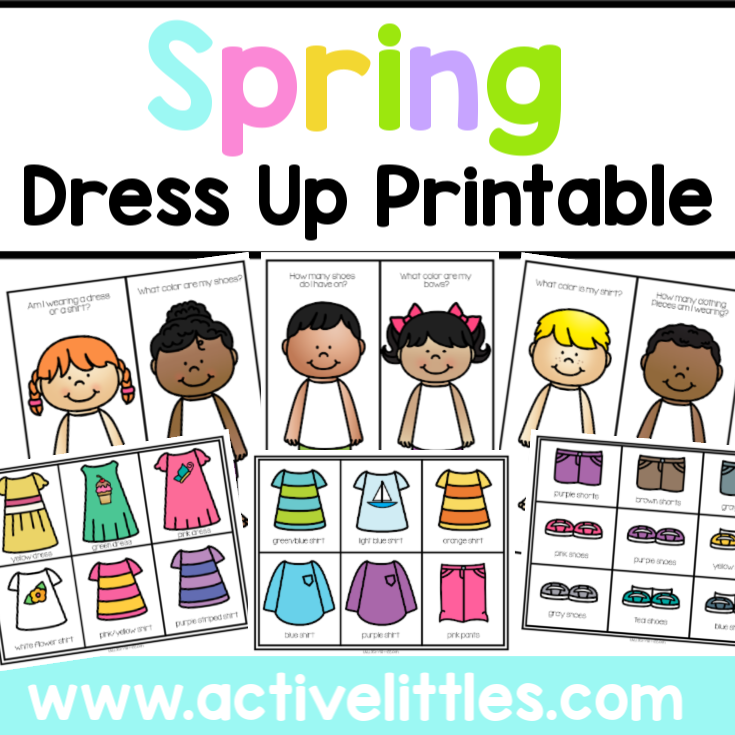 Spring Dress Up Printable Active Littles