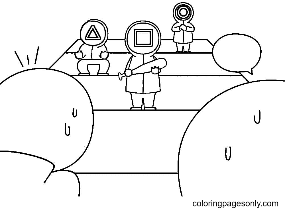 Squid Game Printable Coloring Pages Squid Game Coloring Pages 