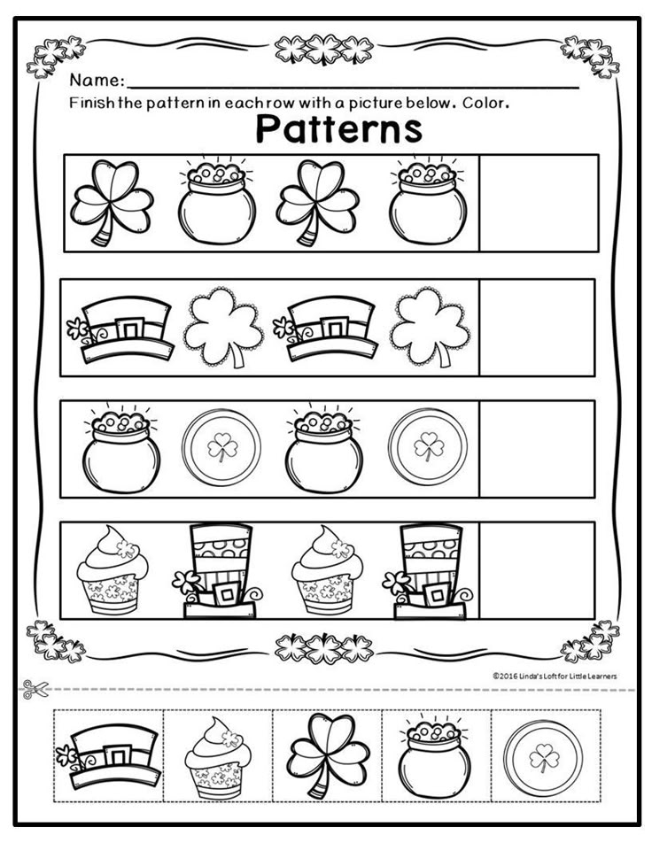 St Patrick 39 s Day Math Worksheets Printables For Preschool St