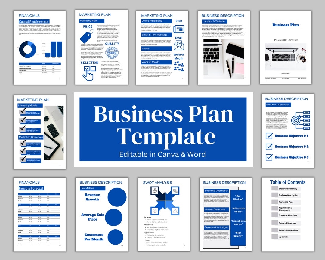 Start Up Business Plan Template Canva Business Proposal Marketing