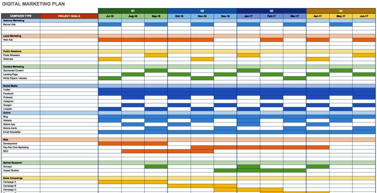 excel planning template