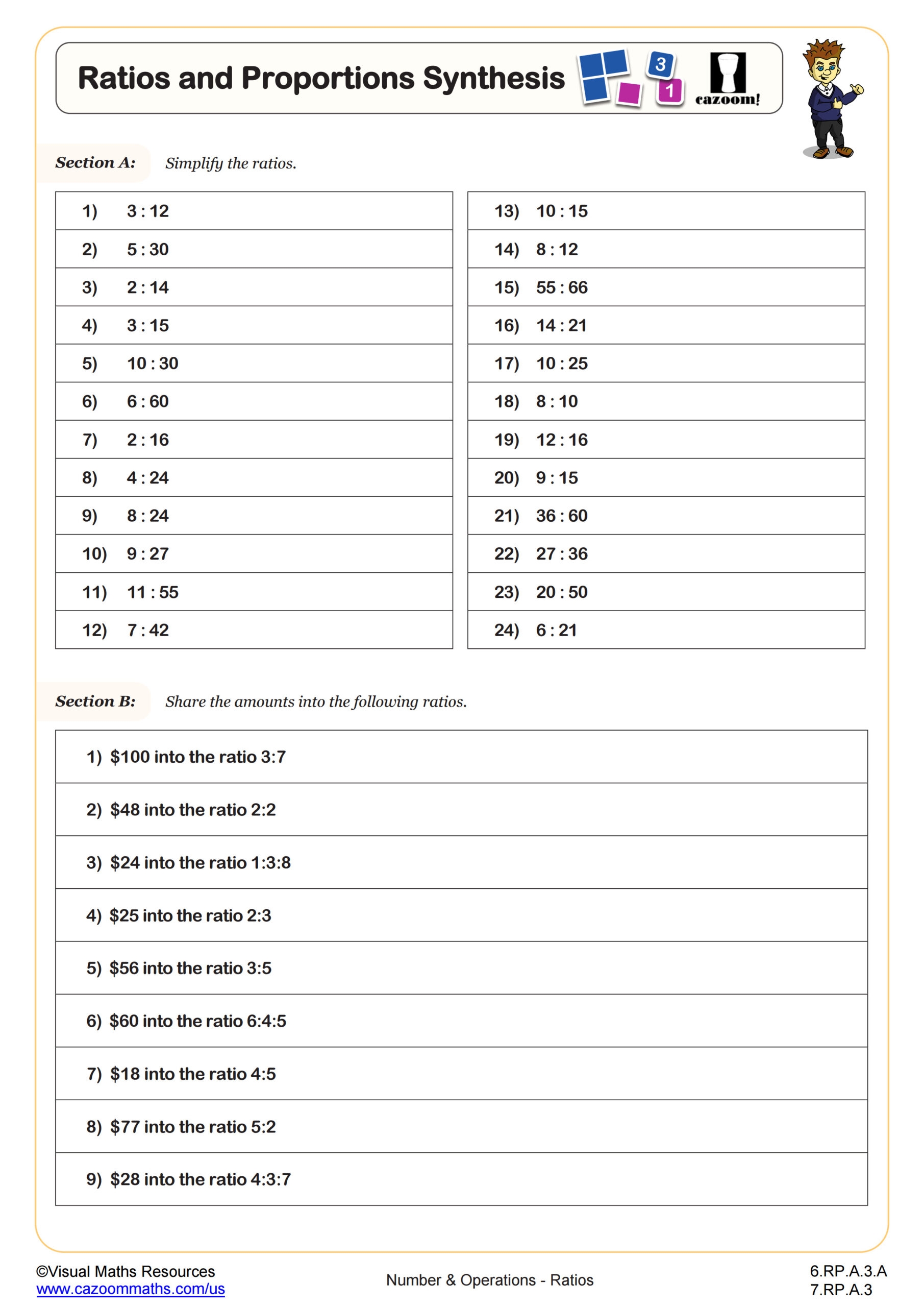 Sub Plans 7th Grade Math Ratio And Proportions Unit By Educated
