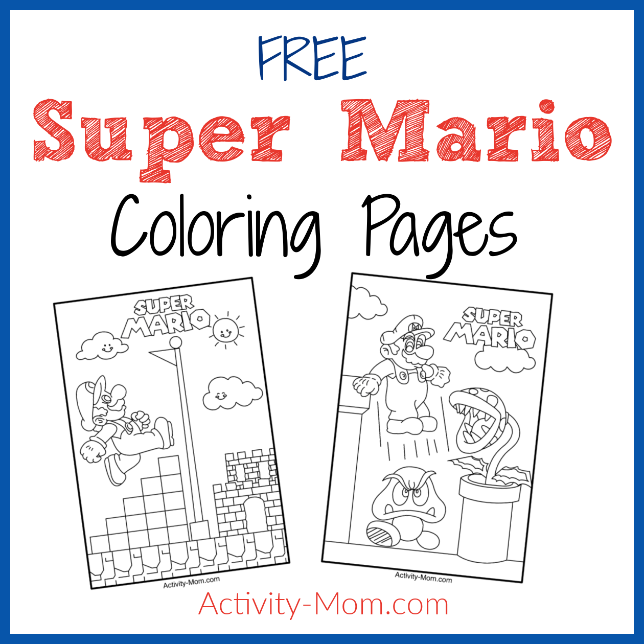 mario activity printables