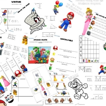 Super Mario Printable Activity Pack For Kids printable Workcheets games