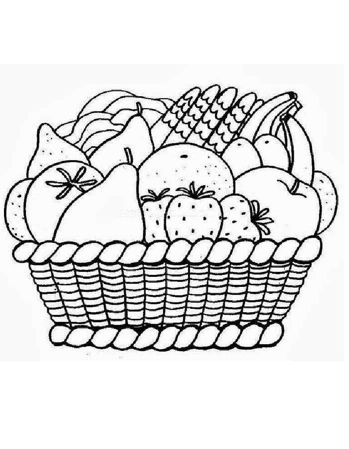 Sympathy Fruit Baskets Coloring Page