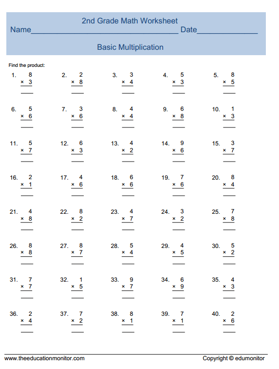 Teacher Worksheets For 2nd Grade Math 2nd Grade Math Worksheets