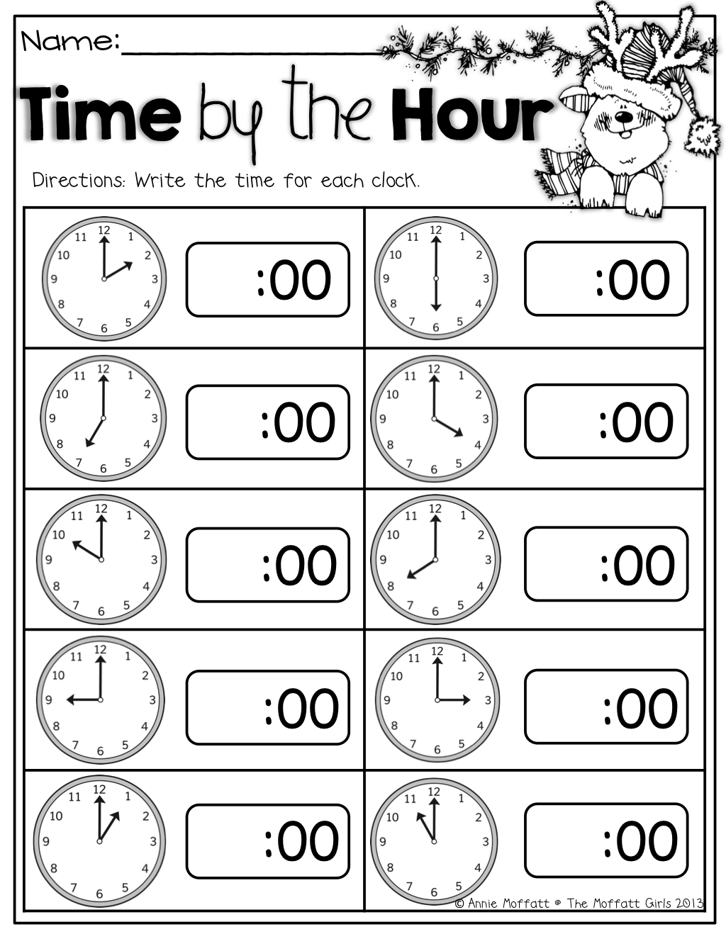 math worksheets for telling time