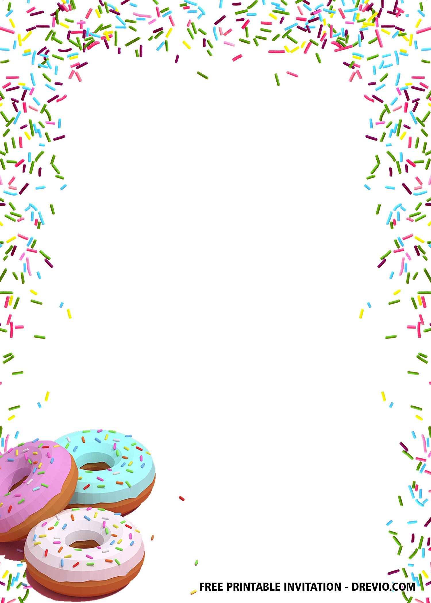 Template Free Printable Donut Invitations Printable Templates