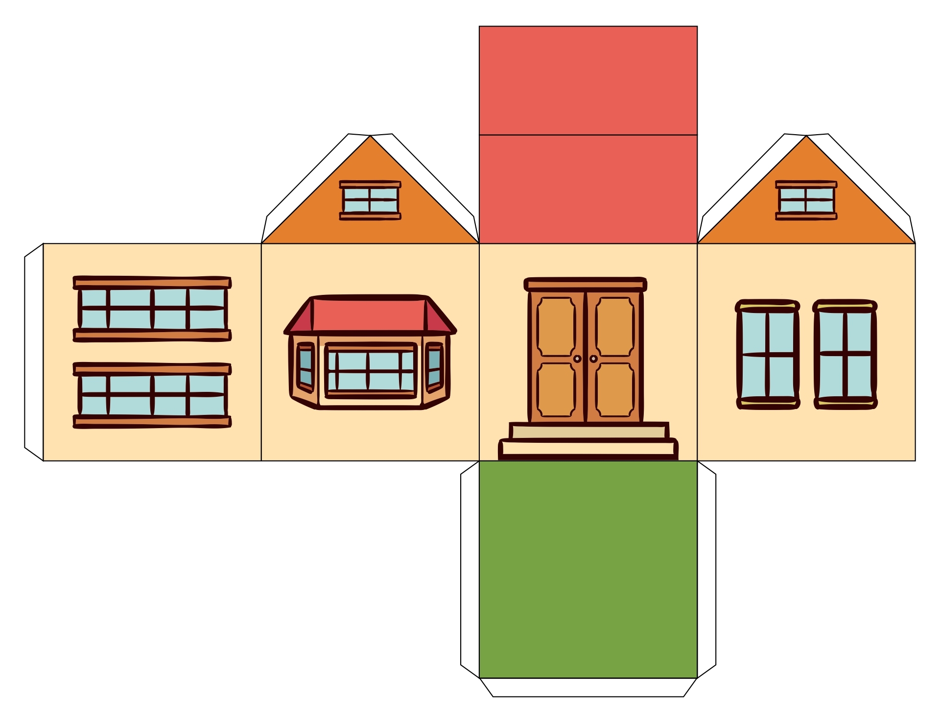 Template Free Printable Model Buildings Printable Templates