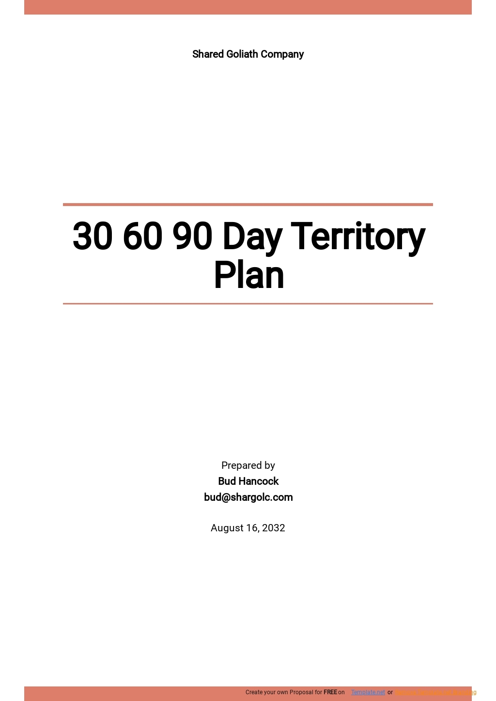 Territory Sales Plan Template Google Docs Word Apple Pages 