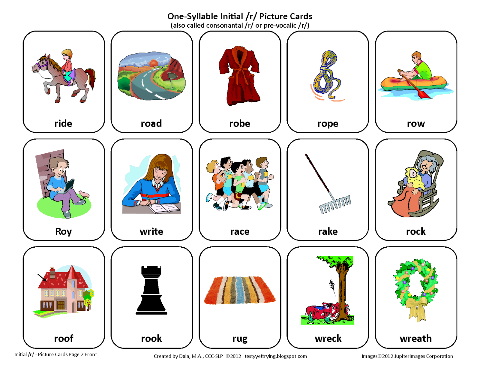 Testy Yet Trying Initial R Free Speech Therapy Articulation Free 