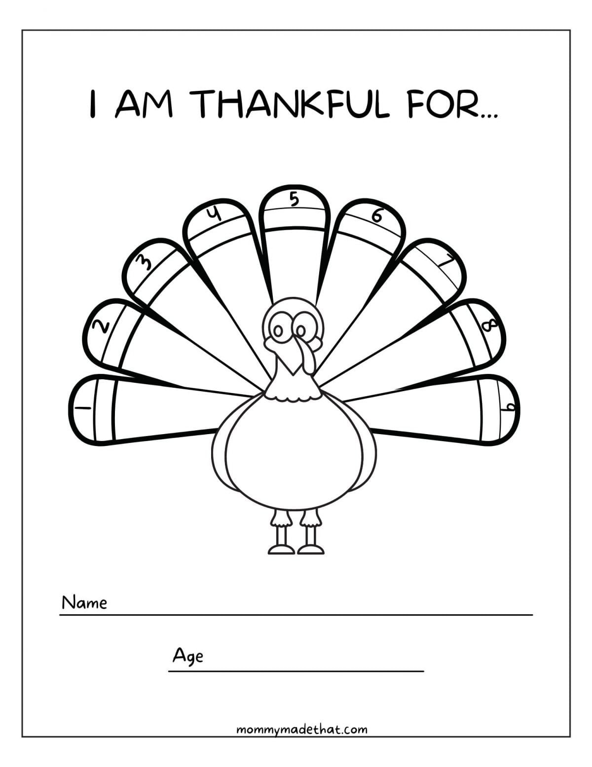 Thankful Turkey Craft Printable Printable Templates Online By Paul