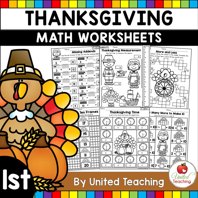 math thanksgiving activities printable