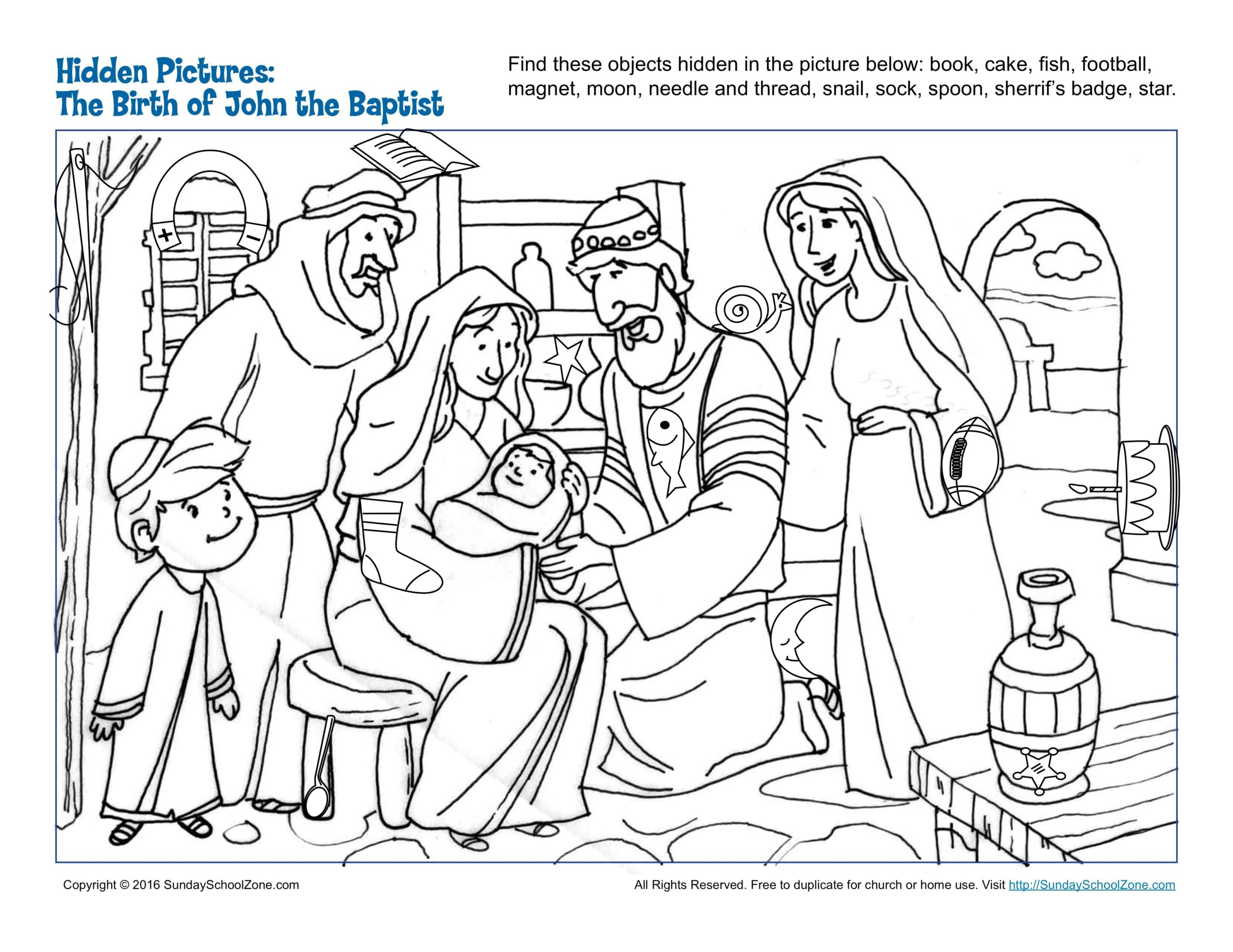 bible story hidden pictures printable