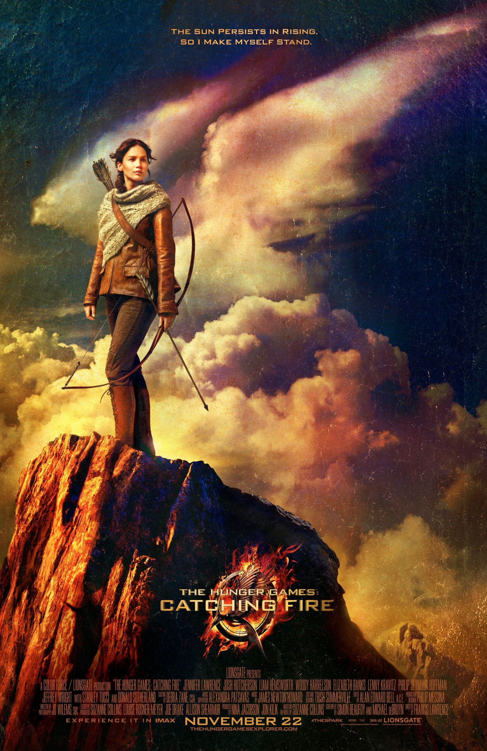 THE HUNGER GAMES CATCHING FIRE Poster Featuring Jennifer Lawrence 