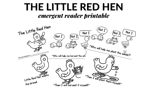 The Little Red Hen Activities Printables 