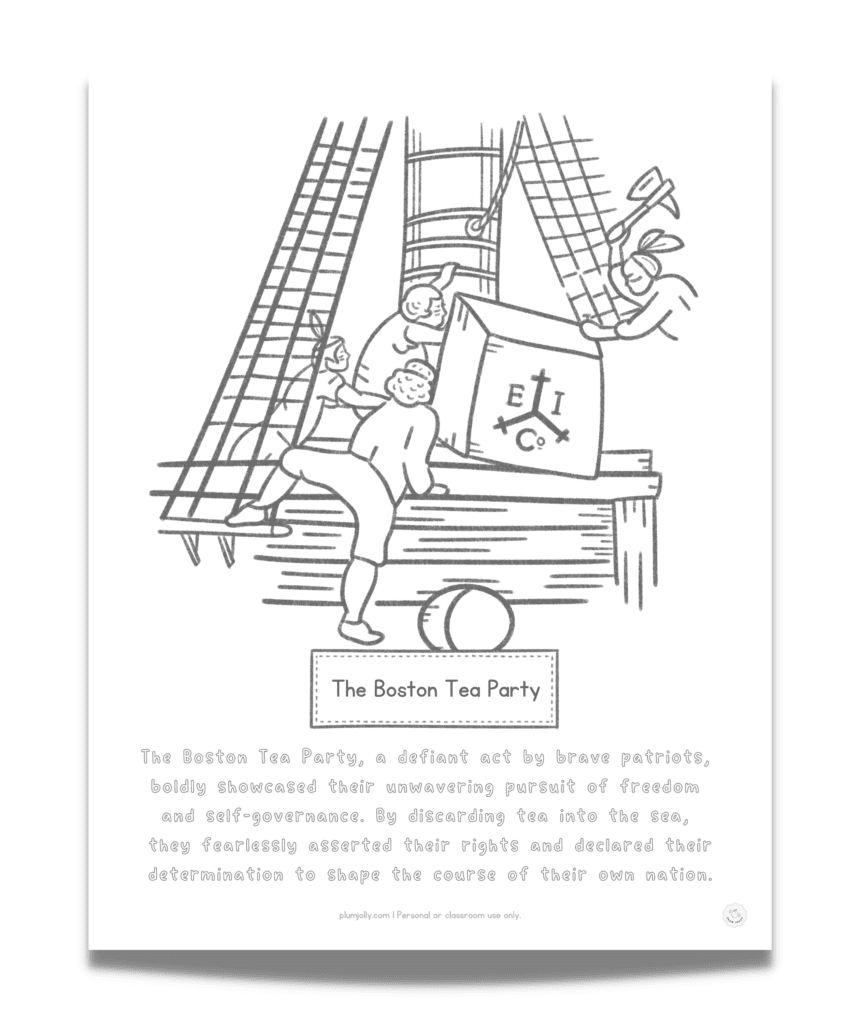 boston tea party printable pictures