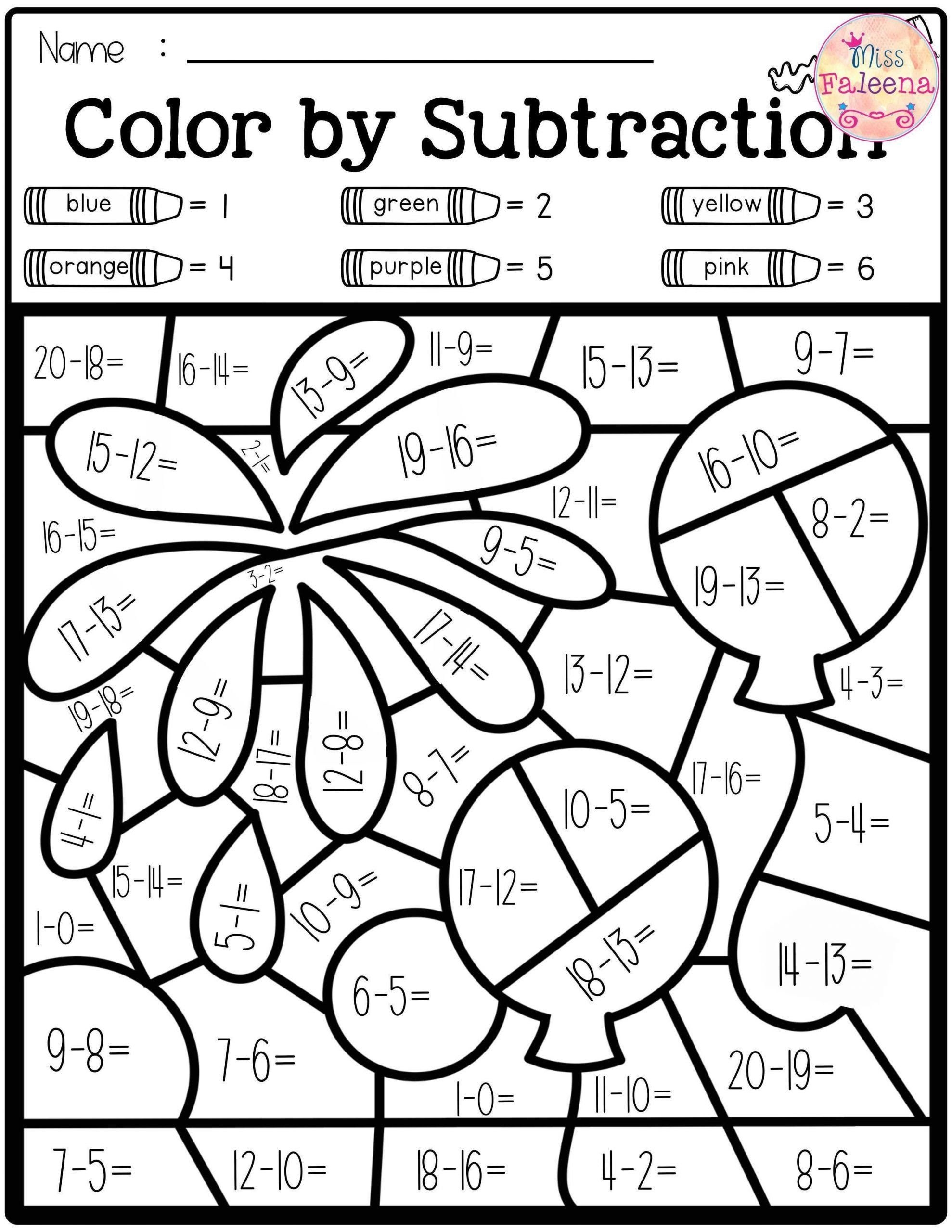 first grade math coloring worksheets