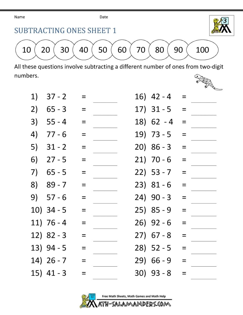 Third Grade Math Worksheets WorksheetsCity