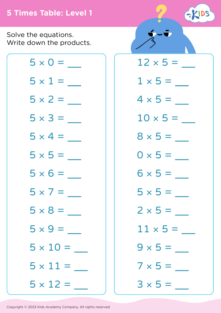 maths tables practice worksheets