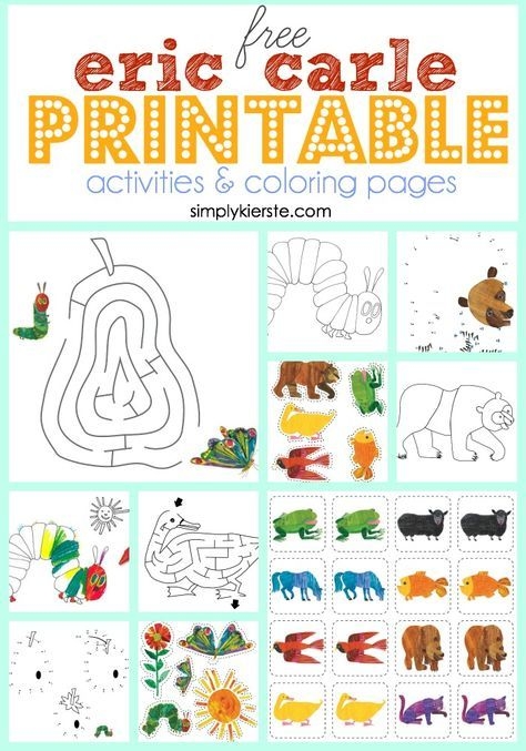 Today Is Monday Eric Carle Printables Eric Carle Activities Eric