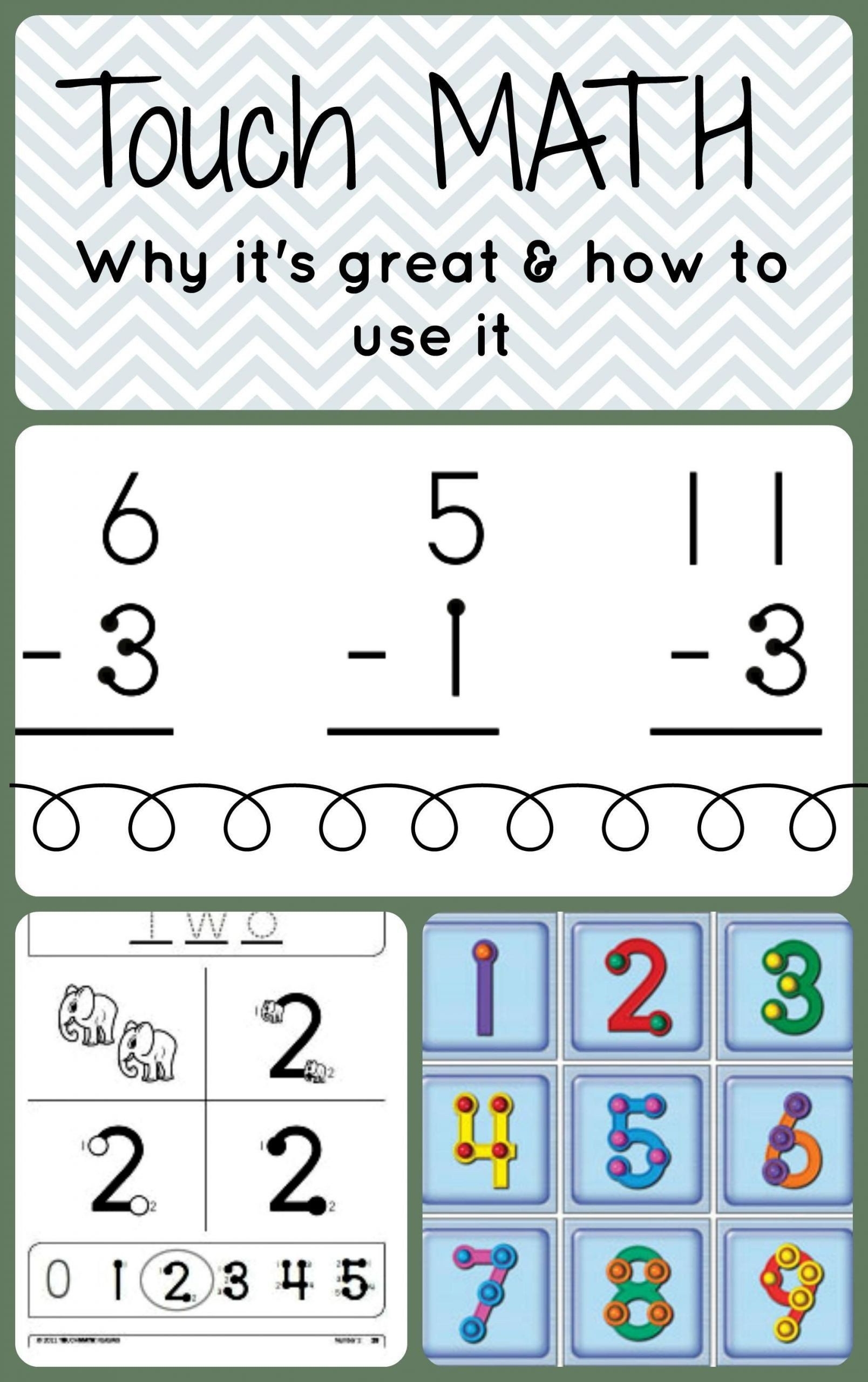 touch math worksheets free
