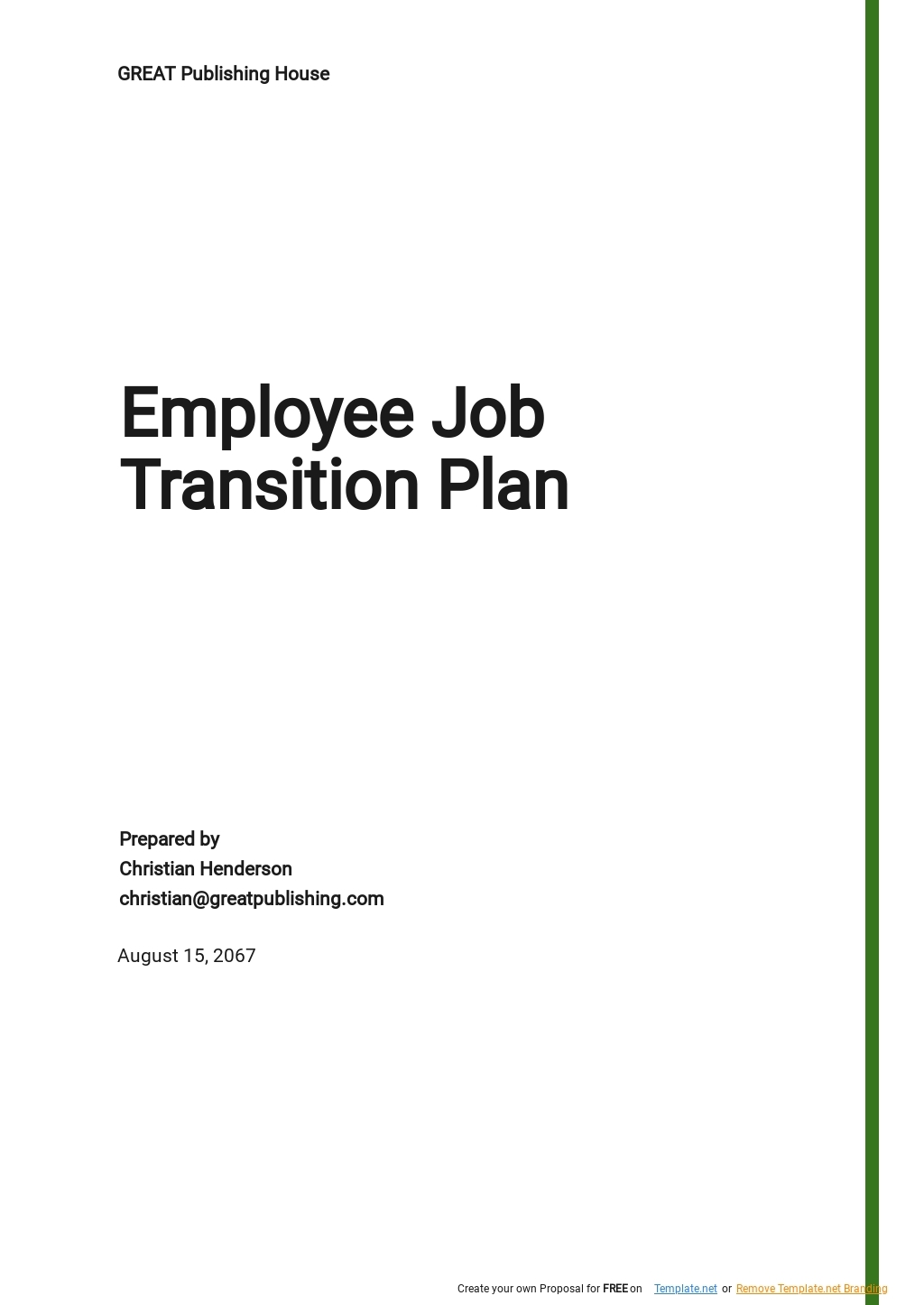 Transition Plan Template For Leaving Job Template Google Docs Word 