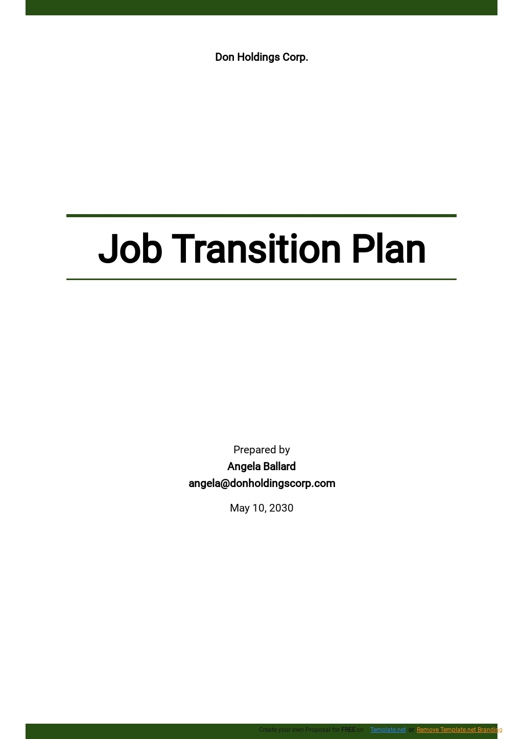 Transition Plan Template For Leaving Job Template Google Docs Word