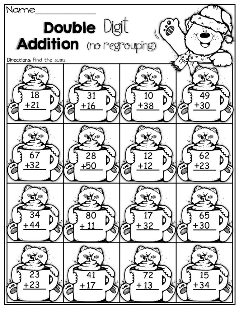 2 digit math worksheets