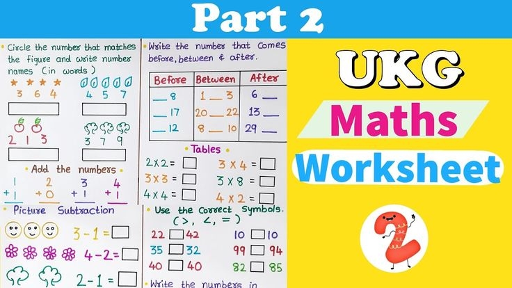UKG Maths Worksheet Maths Worksheet For UKG Senior Kg Maths 