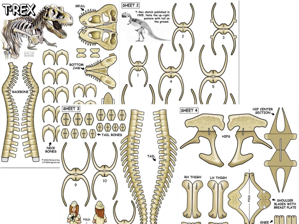 Unique Dinosaur Skeleton Puzzle Printable Free Bingo Dauber Printables