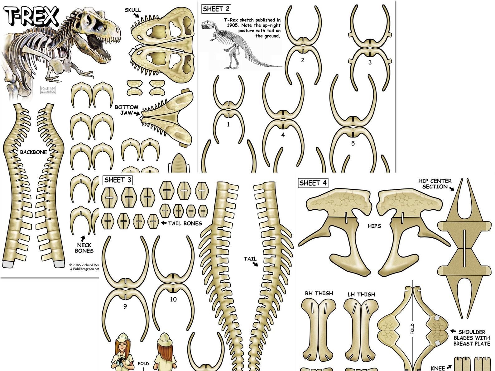 Unique Dinosaur Skeleton Puzzle Printable Free Bingo Dauber Printables