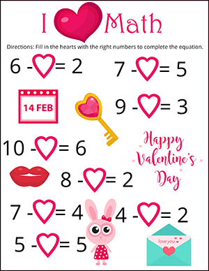 Valentines Day Math Worksheets Math Worksheets Worksheets Library